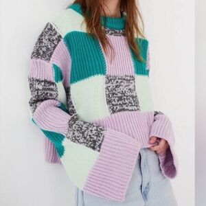 For Love And Lemon Finley Sweater Medium Boxy Fit Drop Shoulders Bell Sleeves